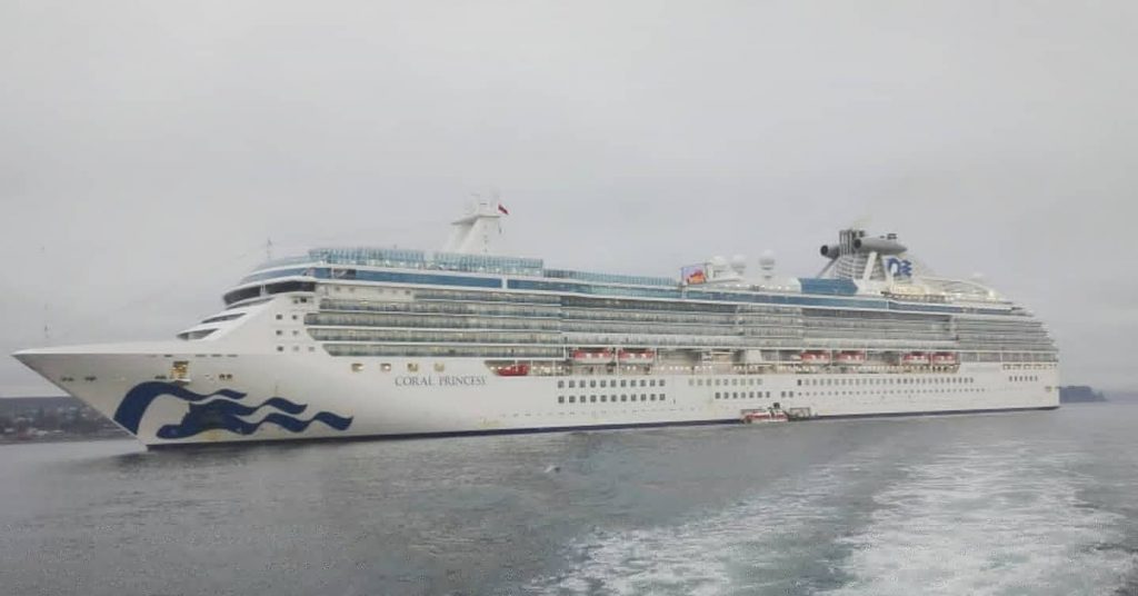 Brote de norovirus a bordo del Coral Princess afecta a 82 personas