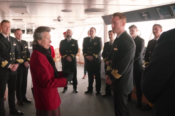 Princesa Anne visita el Queen Anne mientras Cunard y Liverpool reafirman su vínculo