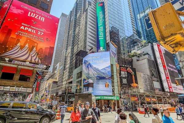 Havila Voyages promociona costa noruega en Times Square
