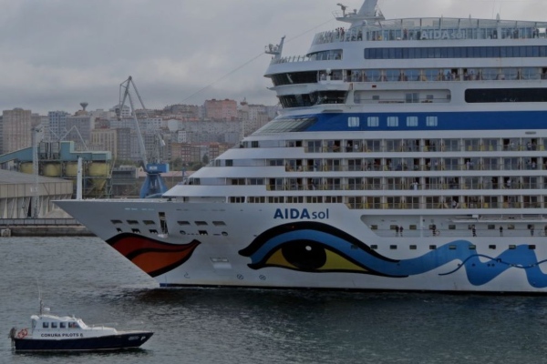 AIDAsol es primer crucero en visitar La Coruña en julio