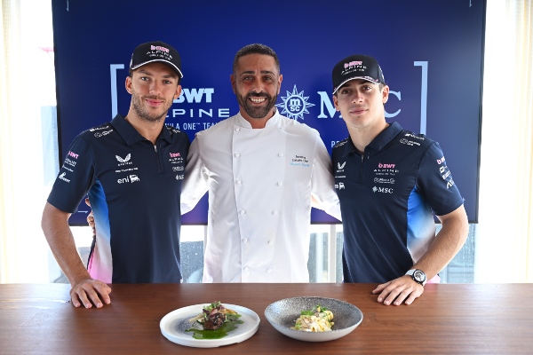 Italia: MSC Cruceros lleva experiencias gastronómicas a equipo BWT Alpine en la F1