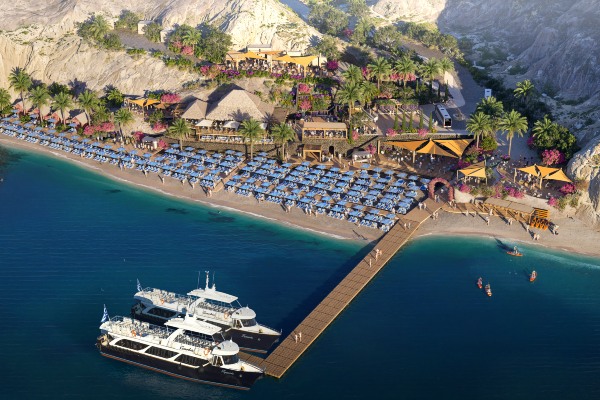 Anuncian apertura de Royal Beach Club Santorini para el verano de 2026