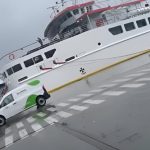 Ráfagas de viento provocan colisión entre buque de expedición y crucero en Puerto de Ushuaia