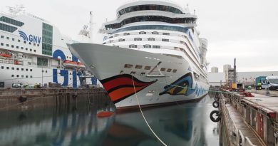 AIDAbella comienza su fase de modernización en astillero francés