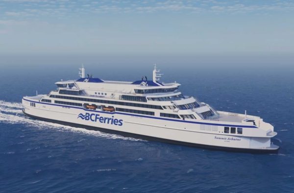 Futuros barcos de BC Ferries para 2.100 pasajeros llevarán nombres de árboles