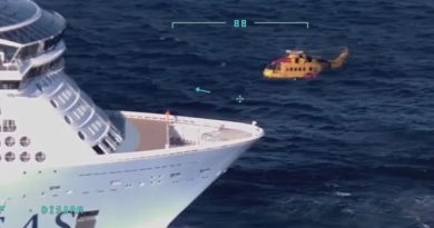 Pasajero es evacuado en helicóptero desde Ovation of the Seas frente a la costa de Columbia Británica