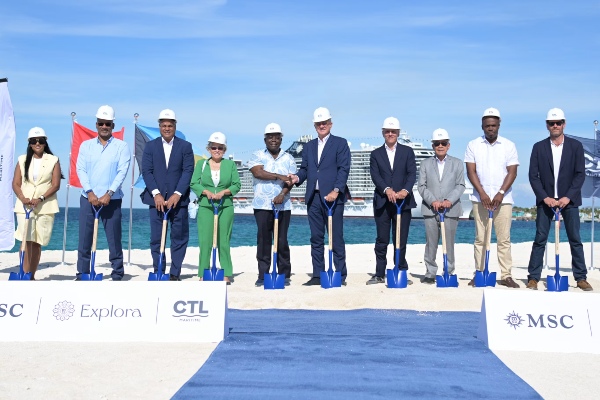 Bahamas: MSC Cruises instala primera piedra de nuevo resort Sandy Cay